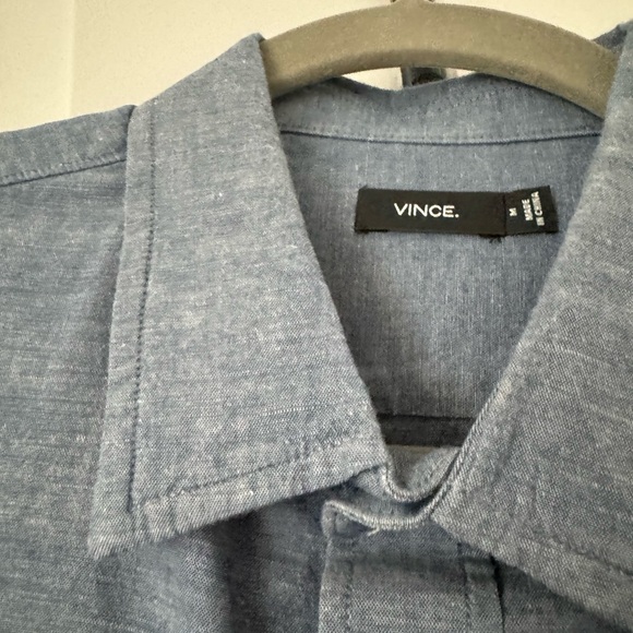 Vince Cotton Linen Blend Button down Shirt - Picture 3 of 3